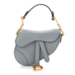 Goatskin Micro Saddle Bag Cloud Blue