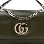 Lambskin Mini GG Milano Top Handle Shoulder Bag Green