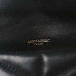 Lambskin Quilted Toy Loulou Puffer Monogram Chain Satchel Black
