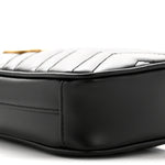 Calfskin Matelasse Mini GG Marmont Crossbody Bag Black