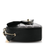 Lambskin Quilted CC In Love Heart Clutch With Chain Black