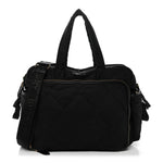 Nylon Quilted Diaper Tote Bag Black