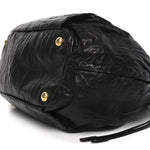 Nappa Antique Drawstring Tote Black