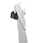Washed Denim Quilted Mini Chanel 25 Handbag Black