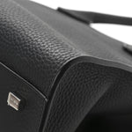 Grained Calfskin Soft Margaux 10 Bag Black