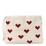 Nappa Intrecciato Heart Medium Dustbag White Dark Red
