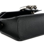 Dollar Calfskin Crystal Mini Dionysus Top Handle Bag Black Crystal