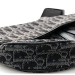 Oblique Mens Saddle Bag Black Blue