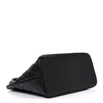 Caviar Quilted Medallion Tote Black