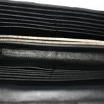 Grain De Poudre Matelasse Chevron Monogram Chain Wallet  Black