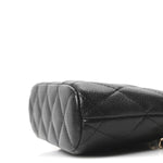 Caviar Quilted Classic Clutch With Chain Black