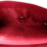 Calfskin Stitched Clutch Flap Red