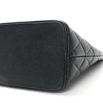 Caviar Quilted Medallion Tote Black