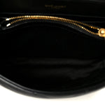 Calfskin Y Quilted Monogram Small Loulou Chain Satchel Black