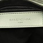 Chevre Silver Metallic Edge Hardware Mini City Vert Anis