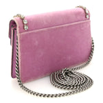 Velvet Crystal Super Mini Dionysus Shoulder Bag Malva