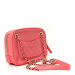 Lambskin Crystal Strass Mania Camera Case Pink