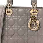 Lambskin Cannage Small My ABCDior Lady Dior Grey
