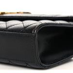Grain De Poudre Textured Mixed Matelasse Triquilt Small Monogram Satchel Black