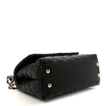 Caviar Quilted Mini Coco Handle Flap Black