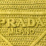 Yarn Raffia Effect Crochet Triangle Shoulder Bag Giallo