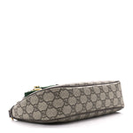 GG Supreme Monogram Textured Dollar Calfskin Web Small Ophidia GG Handbag Beige Ebony New Acero