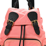 Nylon Medium Rucksack Backpack Bright Coral Pink