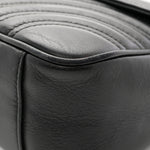 Calfskin Matelasse Small GG Marmont Shoulder Bag Black