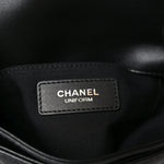 Calfskin Quilted CC Uniform Flap Belt Bag Black