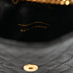 Jersey Quilted Micro Flap Bag Black