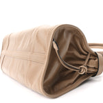 Glossy Calfskin Triangle Medium Bonnie Shoulder Bag Cameo