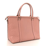 Soft Microguccissima Medium Zippered Satchel Soft Pink