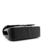 Lambskin Quilted Jumbo Double Flap Black