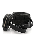 Gancini Monogram Calfskin Multi-Pouch Travel Belt Bag Black Grey