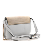 Suede Calfskin Small Faye Shoulder Bag Airy Grey