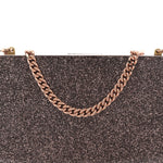 Acrylic Glitter Chain Clutch Copper