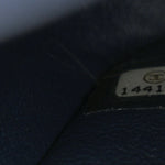 Patent Quilted Jumbo Double Flap Dark Blue