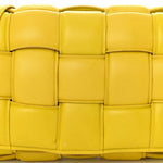 Nappa Maxi Intreccio Padded Cassette Crossbody Bag Buttercup