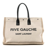 Linen Calfskin Rive Gauche Tote Optic White