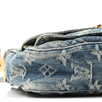 Monogram Denim Bum Bag Blue