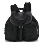 Nylon Monogram Medium Light Single Buckle Backpack Black