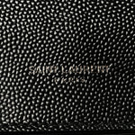 Grain De Poudre Textured Mixed Matelasse Triquilt Medium Monogram Monochrome Satchel Black