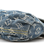 Monogram Denim Mini Pleaty Blue