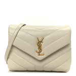 Calfskin Y Quilted Monogram Toy Loulou Crossbody Bag Crema Soft