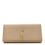 Grain De Poudre Classic Monogram Cassandre Clutch Nude