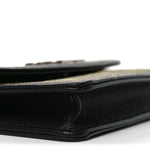 Grained Calfskin Graffiti BB Wallet On Chain Black