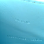 Shiny Calfskin Crocodile Embossed Hourglass Top Handle Bag XS Turquoise