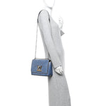 Epi Twist Shoulder Bag MM Denim Light