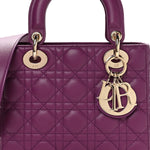 Lambskin Cannage Small My ABCDior Lady Dior Purple