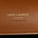Grain De Poudre Matelasse Chevron Monogram Envelope Clutch Natural Dark